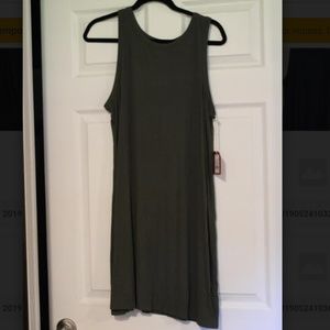 Mossimo Ribbed olive Green tank dress